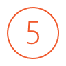 Numeral 5 in circle icon