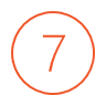 Numeral 7 in circle icon