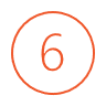 Numeral 6 in circle icon