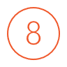 Numeral 8 in circle icon